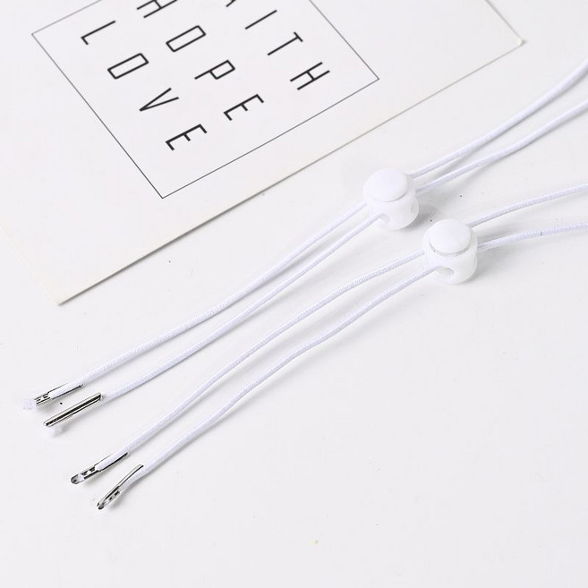 정글모 모자 줄 등산모자 턱끈 스트랩 로프 길이조절, E. 화이트 스트립 2개, 1개