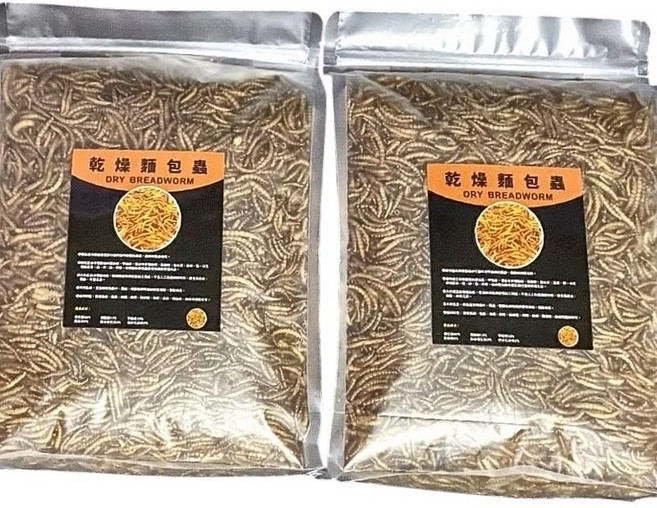 乾燥麵包蟲 烏龜飼料 龍魚飼料 蜜袋鼯飼料 鸚鵡飼料 鳥飼料, 1個, 500克