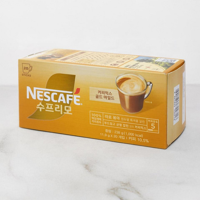 네스카페 수프리모 골드 마일드 커피믹스, 11.9g, 20개입, 1개