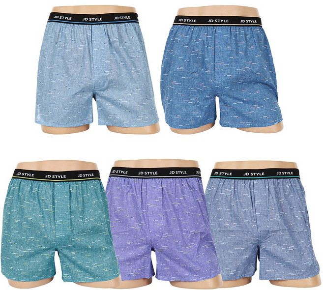 제임스딘 남성 아웃밴드 베이직 순면 트렁크 5종세트