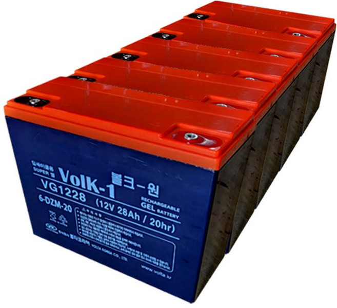 VG1228 12V28Ah 배터리 60V 28Ah(28AhX5) 60V 20Ah 6-DZM-22 6-DZF-22 6-DZF-22.5 6-DZF-23 호환 밧데리, 5개