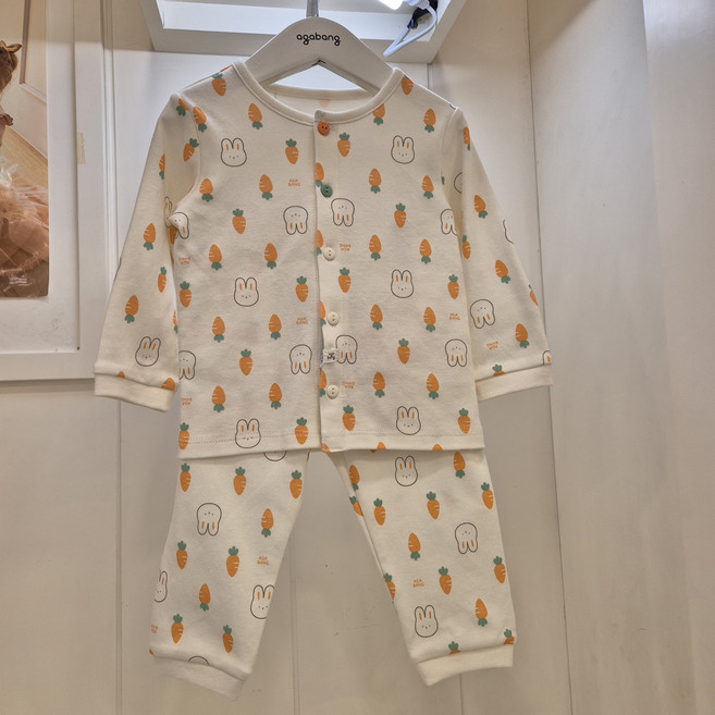 아가방 부평점 #2026 봄신상 내의 #귀여운 토끼와 당근디자인의 편한 내의 / 실내복 #캐럿내의// 01T157602MI