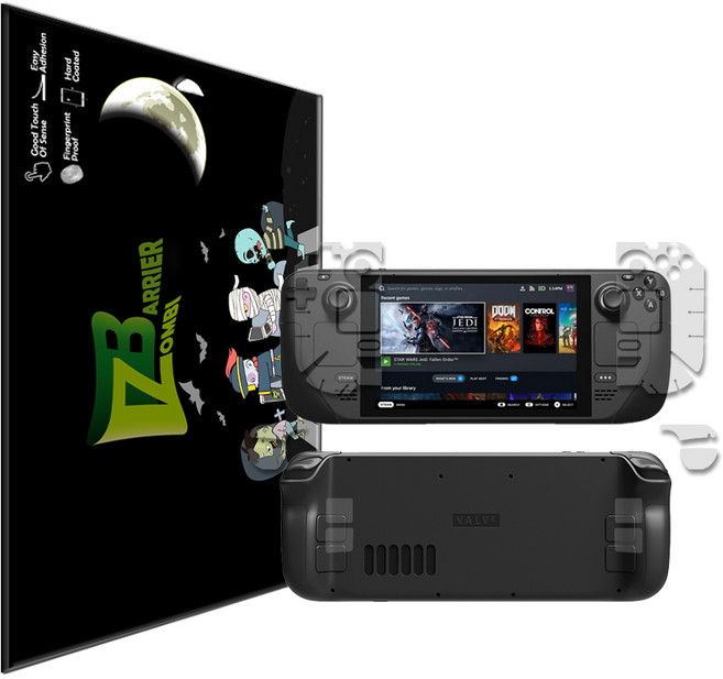 벨브 스팀덱 전면 트랙패드 버튼 외부 보호필름 2매, 단품, 단품