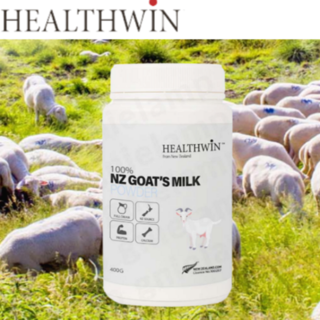 [ 헬스윈 정품 ] 산양유 파우더 분말 100% 400g 뉴질랜드 해외 직구 수입, 1개