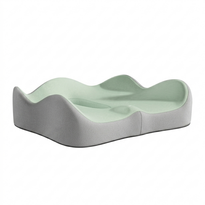 메모리폼 도넛방석 임산부 자세교정 방석, 연그린, 1개