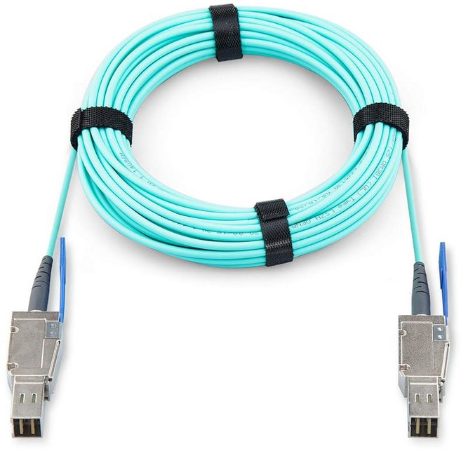 10Gtek SFF-8088-SFF-8088 외장 미니 SAS HD 케이블 3G/6Gbps SAS2.0 26핀 케이블 연결 RAID DAS 및 서버용 SCSI 100옴, SFF-8644 AOC Fiber Optic, 1PC, 0.5m, 1개
