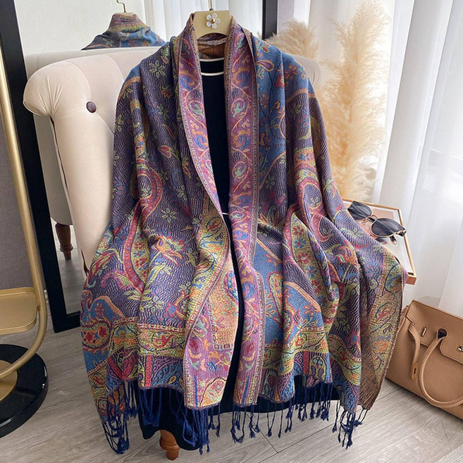 고비 몽골 캐시미어 숄 남자 여자 겨울 커플 목도리