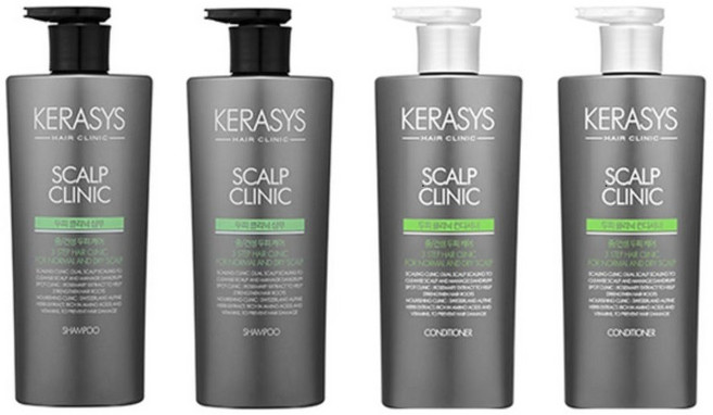 케라시스 두피 클리닉 샴푸x2+린스x2 (750ml), 1세트