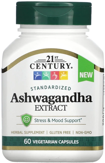 21st Century 표준화된 아슈와간다추출물 베지 캡슐 60정(캡슐 1정당 500mg) Century (21세기 센트리), 1개, 60정 - 쿠팡