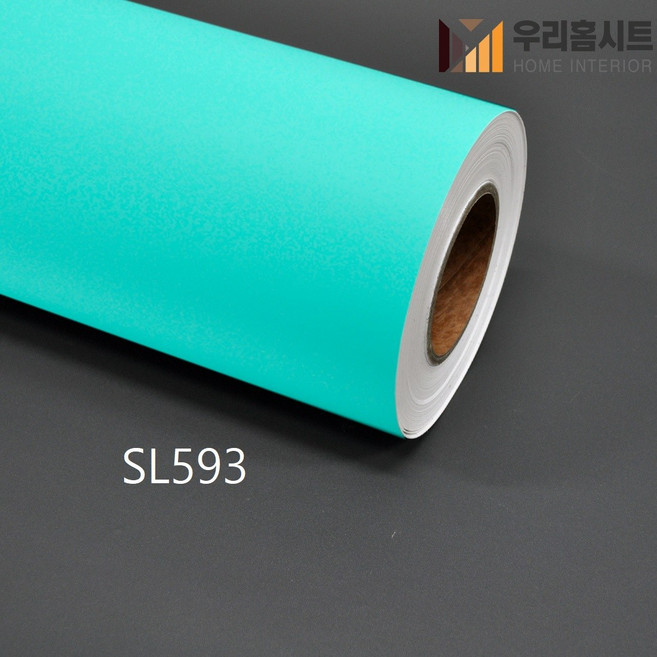 현대인테리어필름 SL585-597 단색컬러시트지필름 생활방수 셀프시공(길이5m10m), 7번-SL593 브라이트 아쿠아 민트