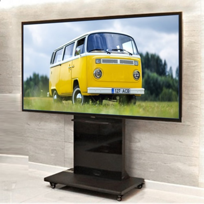 대형 이동형 티비 모니터 전자칠판 스탠드 거치대, T-60(블랙), 1개