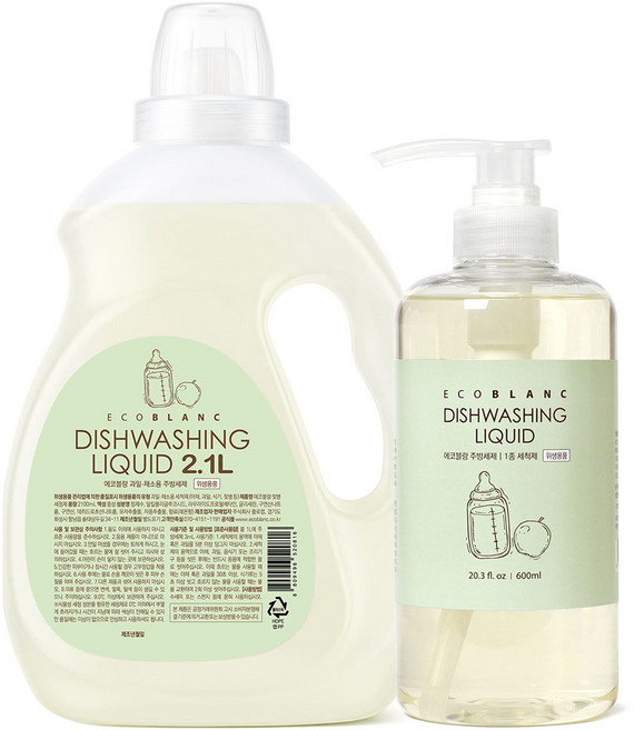 에코블랑 젖병세정제 주방세제, 1개, 2.7L