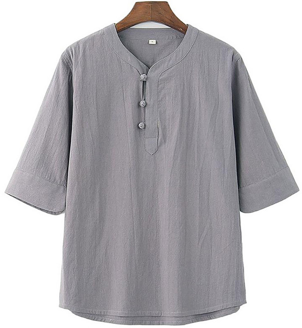 셀럽당 남자생활한복 면마 5부소매 기본티셔츠 상의 F00606