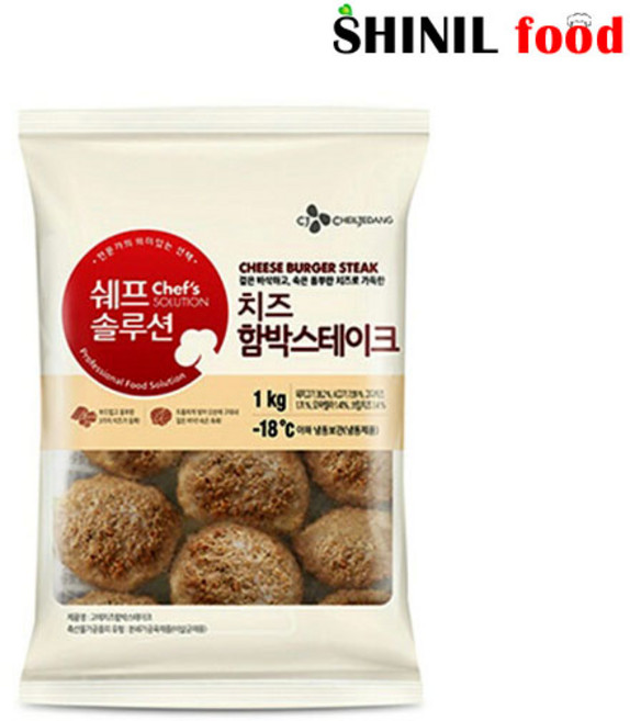 쉐프솔루션 고메 치즈함박스테이크 1kg, 1개
