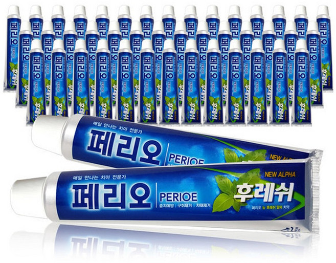 페리오 후레쉬 뉴 알파 치약 150g 48개입 (1박스) 업소용 대용량 치약 납품용 호텔 숙박업 충치예방 구취제거