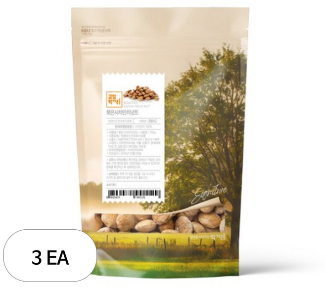 감성먹거리 볶은 사차인치 너트, 250g, 3개