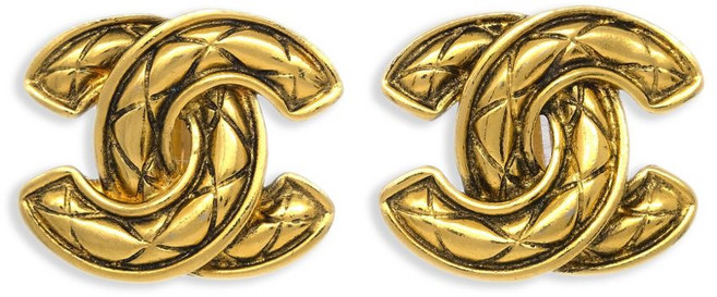 샤넬 중고 1980-1990's CC 로고 클립온 이어링