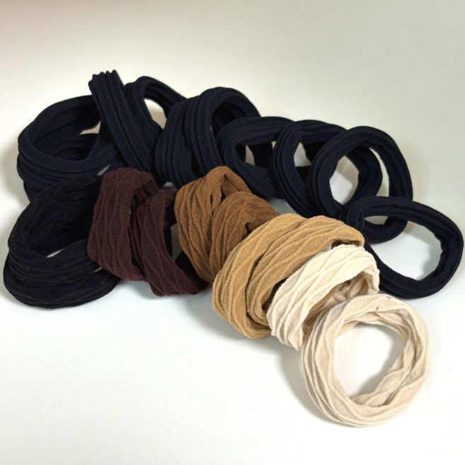 제이랑엘 고탄력 무매듭 포니테일 곱창밴드 세트(20P)