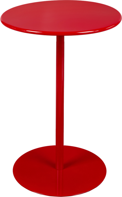 메블르 철제 테이블 거실 보조 협탁 쇼파 사이드 테이블 원형 40cm, 레드