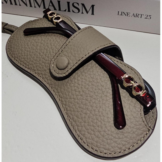 벨라로그 천연 소가죽 안경케이스 목걸이형 뒷면 디링 큰사이즈 가능