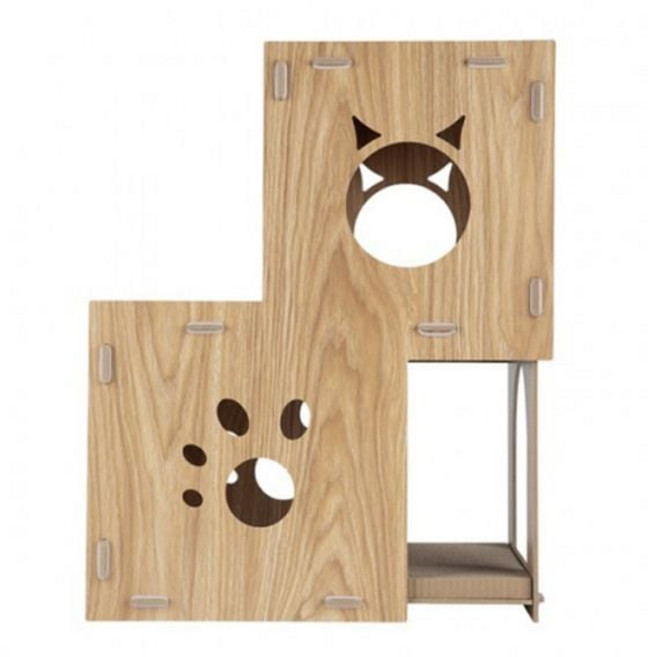 루어캣 캣타워 바니펫 캣스크래처 숨숨하우스 2단 고양이용품 고양이 바니스토어 WCEDE84, 1개, 1개