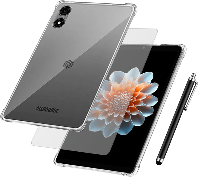 ALLDOCUBE Iplay70 Mini Pro 투명 범퍼 케이스 + 저반사 액정필름 + 터치펜, 1개