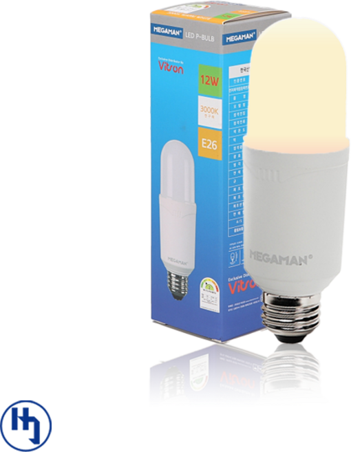 메가맨 LED 전구 P벌브 E26 안정기 내장형 다목적 램프, 12W, 1개