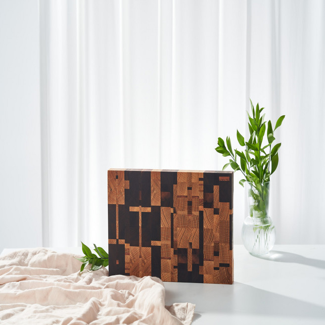 디그니처 믹스 엔드그레인도마 나무 원목 소사이즈, 1개