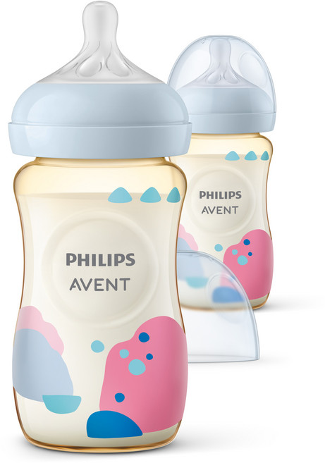 필립스 아벤트 아기편한 PPSU 젖병 260ml 2P (1m+ 젖꼭지 포함) SCY943/02, 2개, 단일