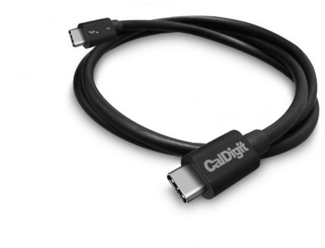 CalDigit 썬더볼트 4 케이블 - 40Gbps 100W 전원 공급 3 및 USB 타입 C MacBook Pro iMac iPhone 15 Max 블랙(2미터 6., 0.8미터 2.62피트/썬더볼트 4/USB 4 케이블, 1개