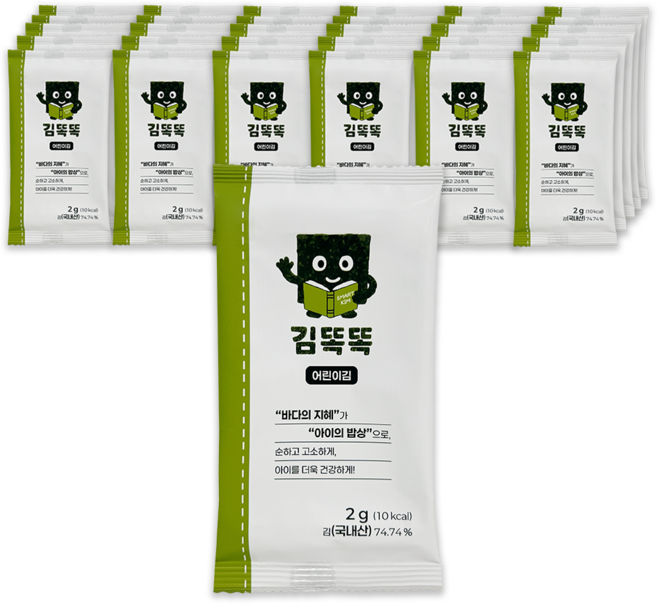 똑똑연구소 김똑똑 어린이김, 30개, 2g, 담백한맛
