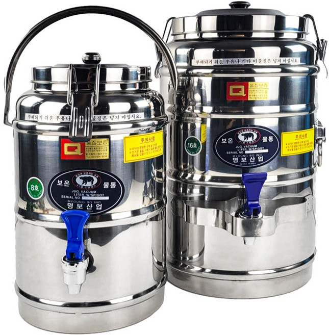 명보산업 스테인리스 보온보냉 물통 업소용 육수통, 30호