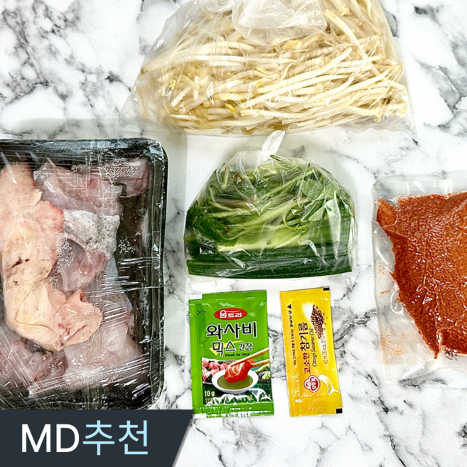 삼시세끼연구소 칼칼깔끔 국산 손질 아귀 순살 아구찜 밀키트 완벽구성, 1세트, 2.2kg