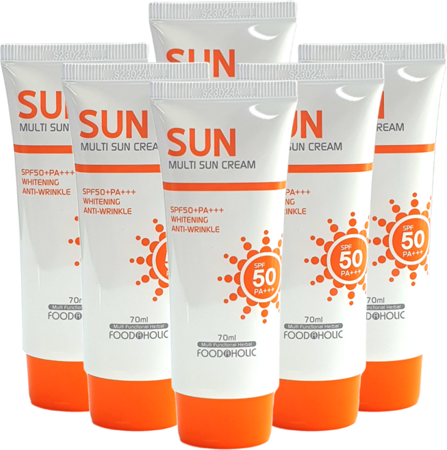 푸드어홀릭 멀티 선 크림 SPF50 PA+++, 6개, 70ml
