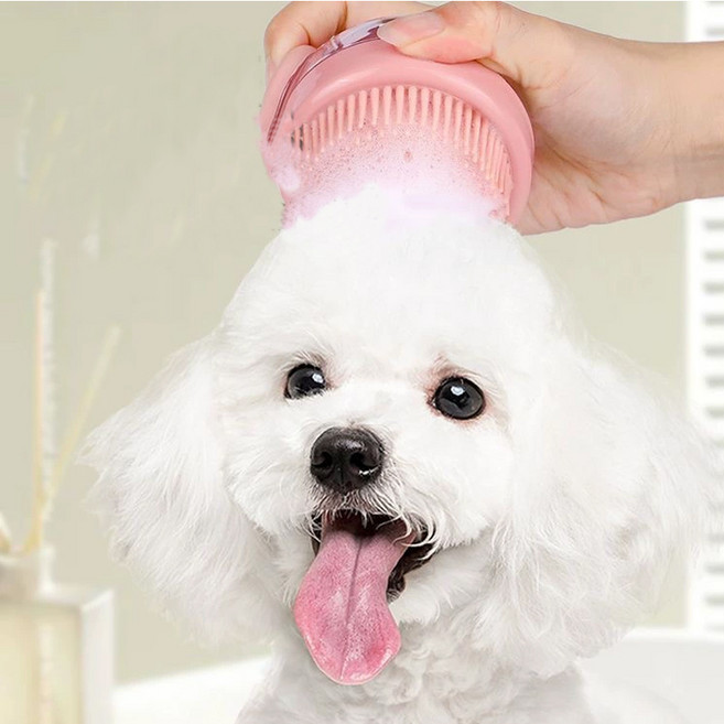 쬬린 실리콘 저자극 반려동물 목욕 브러쉬 2P, 2개