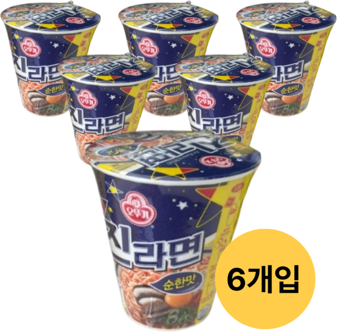 오뚜기 진라면 순한맛 소컵 65g 6개입 x1박스