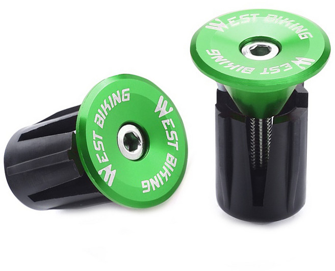 시그니처베이지 로드 자전거 바엔드 핸들 그립 캡 플러그 보호캡 마개 YPZ007, 1개, 그린