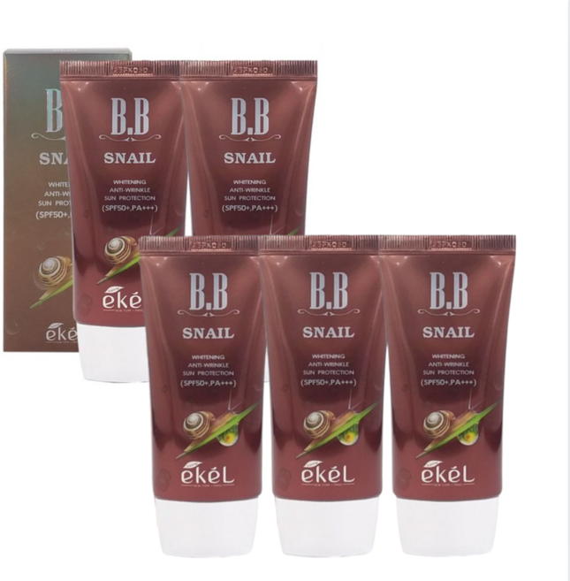 이켈 달팽이 스네일 비비크림 SPF50 50mlx5개, 5개