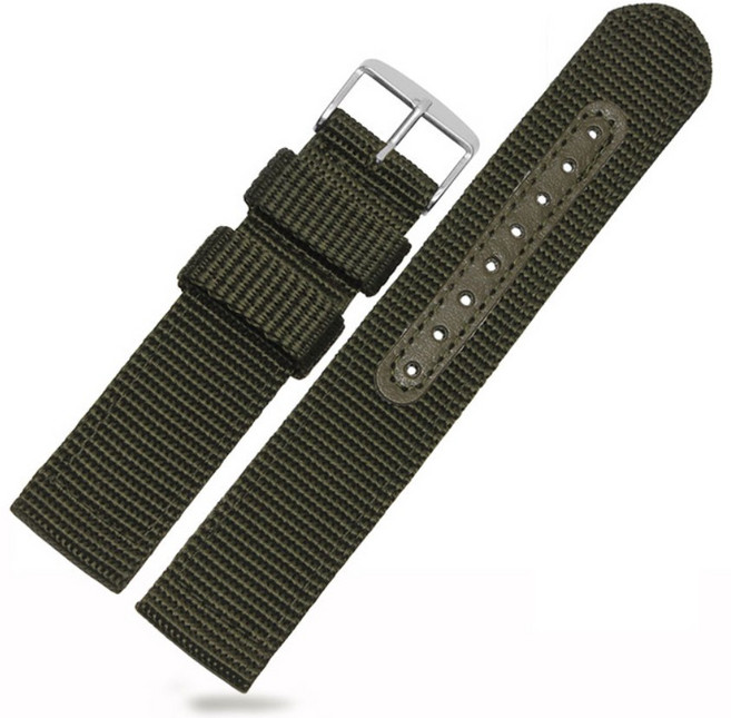 헤리티지 심플 나토 스트랩 시계줄 밴드 18mm 20mm 22mm 24mm 카키필드