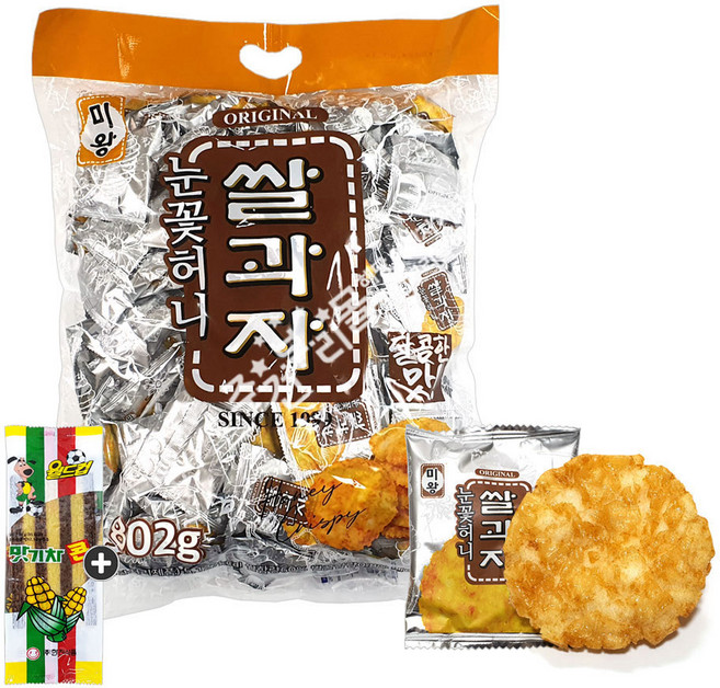 미왕 눈꽃허니 쌀과자(대용량) x 1봉+자색 옥춘사탕 20g 세트, 802g, 1세트