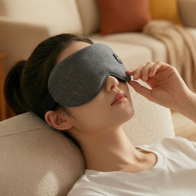 제로드원 눈 편한 온열안대 무선 찜질팩, 그레이, ZEM-01