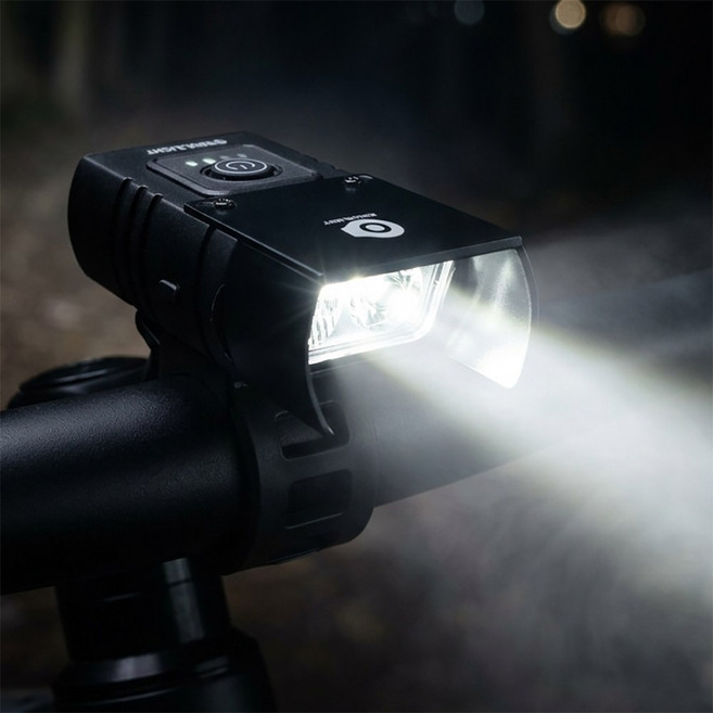 애몰라이트 자전거라이트 전조등 A-2 전동킥보드 후레쉬, 1개, 블랙