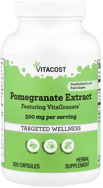비타코스트 포메그래니트 (석류) 추출물 Vitacost Pomegranate Extract 300정, 1개 - 쿠팡