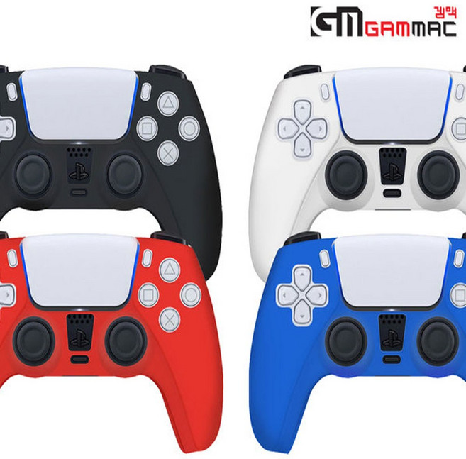 PS5 겜맥 듀얼센스 실리콘케이스 패드 실리콘커버, 1개, 블루
