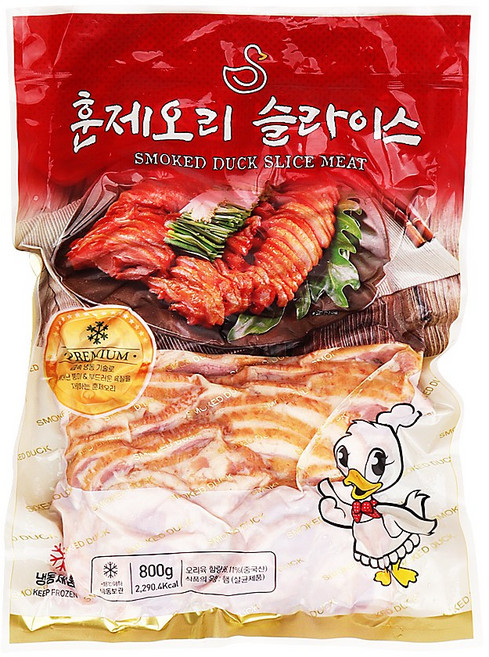 훈제오리 슬라이스 800g /Smoked Duck Slice Meat/냉동, 1개