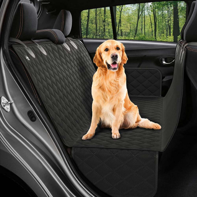 딩동펫 반려동물 베이직 오픈 뒷좌석 카시트, 블랙, 1개
