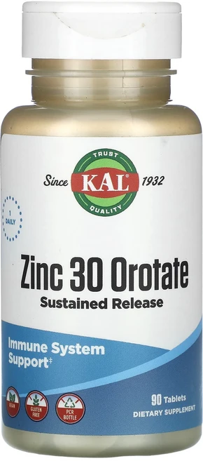 KAL 아연 30 오로테이트 서방형 90정, 1개, 기본 - 쿠팡