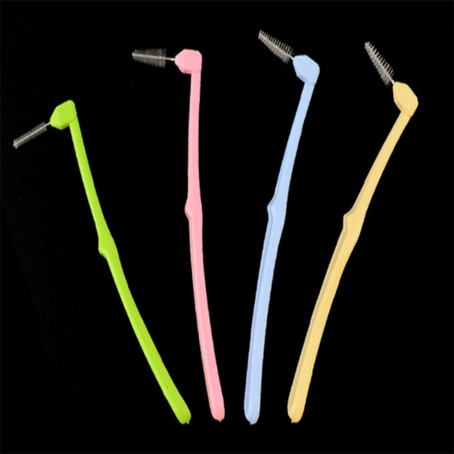 치아청소 치간세정기 3P 치간칫솔 L형 구강치간치솔 구강치간칫솔 치간치솔, S (1.0mm), 1개