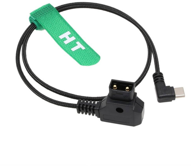 HangTon Tilta Nucleus Nano II DJI Focus Pro Motor SDR 트랜스미션 V-마운트 배터리 직각 90도 USB-C용 전원 케이블 D-탭 - US, D-탭에서 L자형 USB C