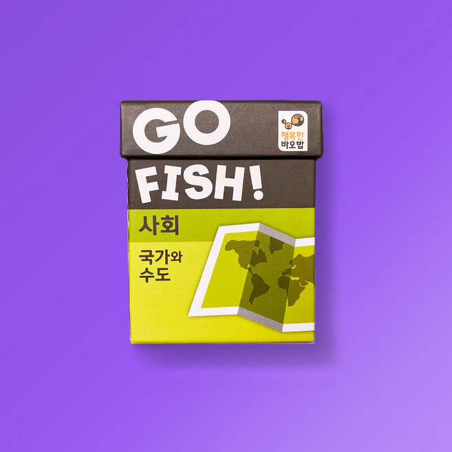 행복한바오밥 고피쉬 국가와 수도 학습카드게임, 혼합색상, 1개